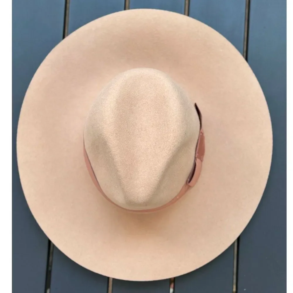 Brixton Supply Company Piper Blush Wool Floppy Felt Panama Hat SZ S (7 = 56 CM) - Picture 4 of 12